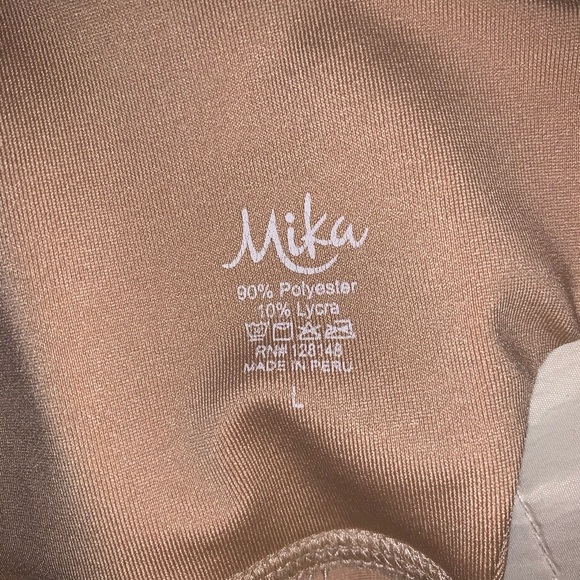 Mila Yoga Wear Top, Large Nude Bra Top, Tie Back - Picture 11 of 11